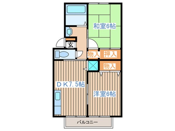 セジュールかすみの物件間取画像